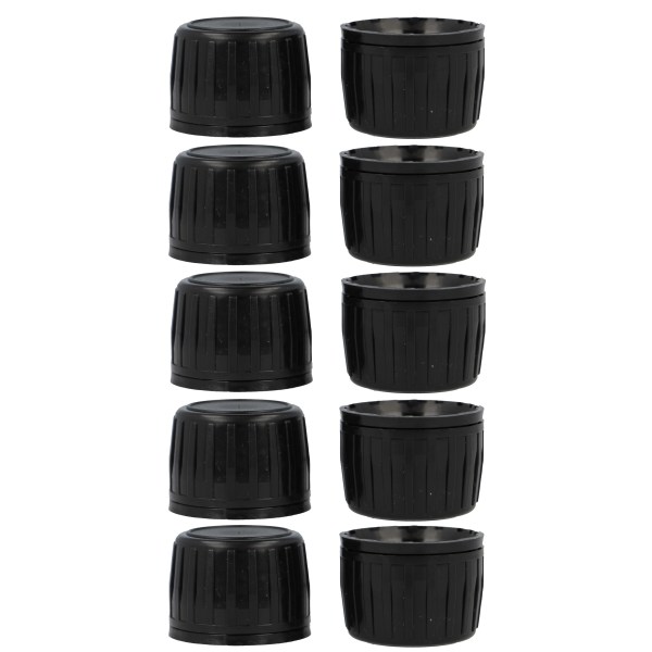 Healthwell PURE Kapsyl PET/Glas, 10-pack, Svart