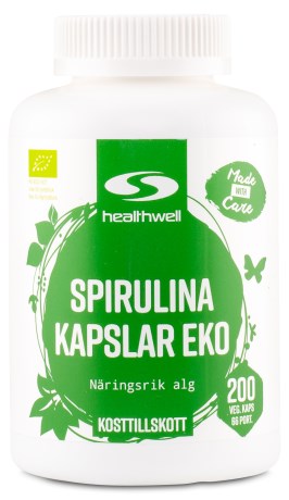 Miniatyrbild Healthwell Spirulina Kapslar EKO, 200 kaps
