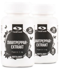 Miniatyrbild Healthwell Svartpeppar Extrakt, 180 kaps