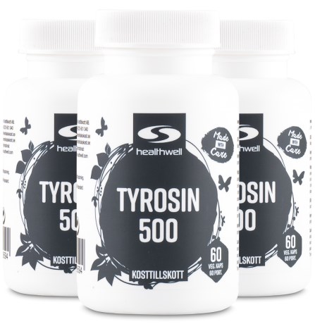 Miniatyrbild Healthwell Tyrosin 500, 180 kaps
