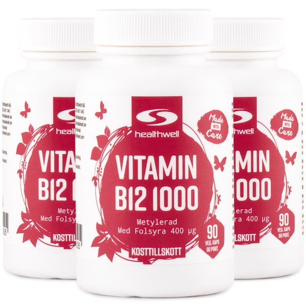 Healthwell Vitamin B12 1000 Metylerad, 270 kaps