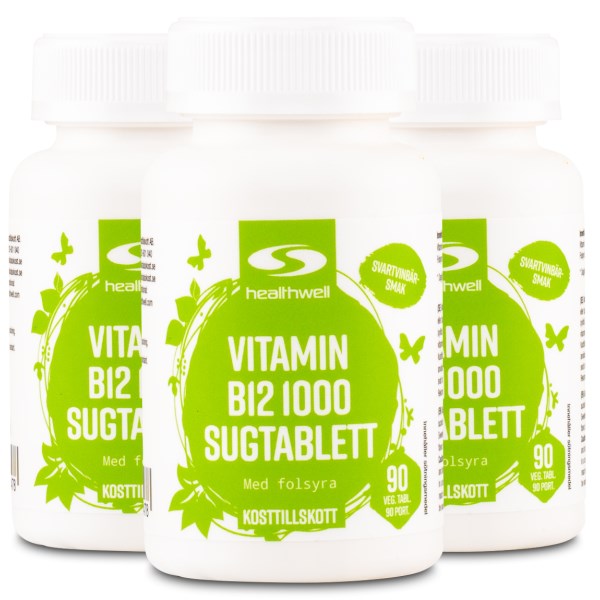 Healthwell Vitamin B12 1000 Sugtabletter, 270 tabl