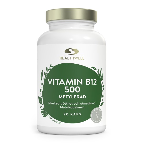 Healthwell Vitamin B12 500 Metylerad, 90 kaps