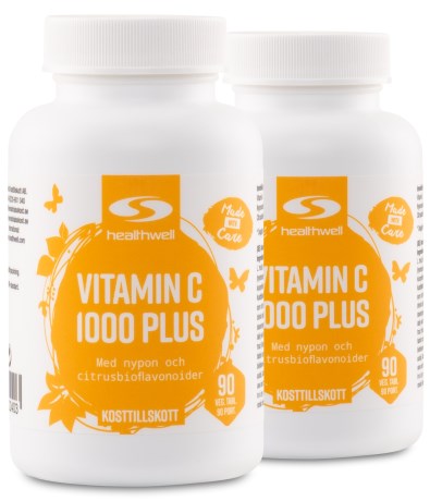Miniatyrbild Healthwell Vitamin C 1000 Plus, 180 tabl