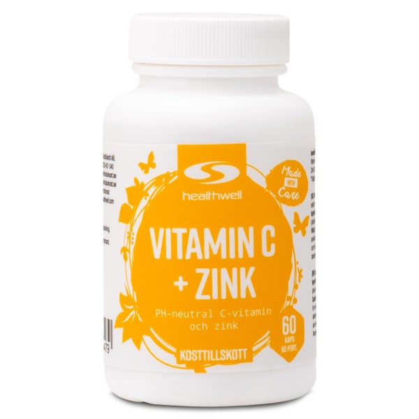 Healthwell Vitamin C + Zink, 60 kaps