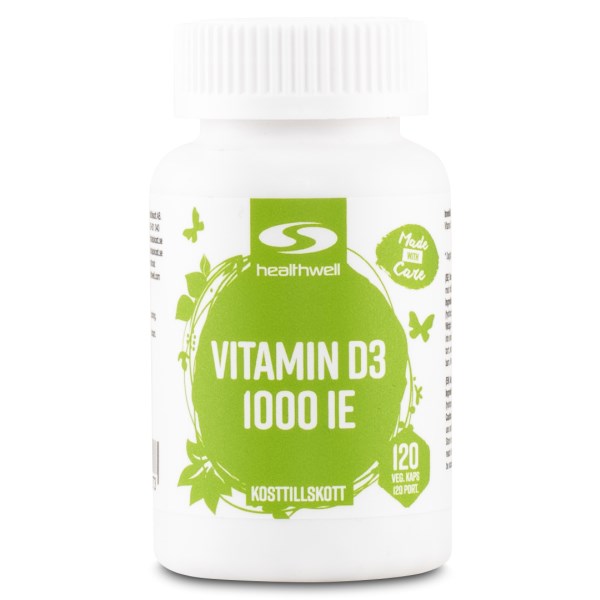 Healthwell Vitamin D3 1000 IE, 120 kaps