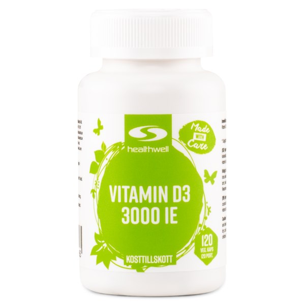 Healthwell Vitamin D3 3000 IE, 120 kaps