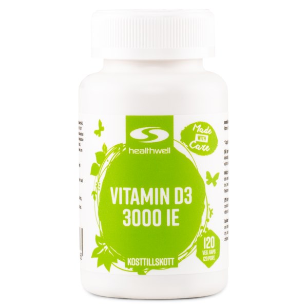 Vitamin D3 3000 IE, 120 kapslar D-vitamin
