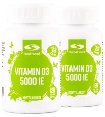 Miniatyrbild Healthwell Vitamin D3 5000 IE, 240 kaps
