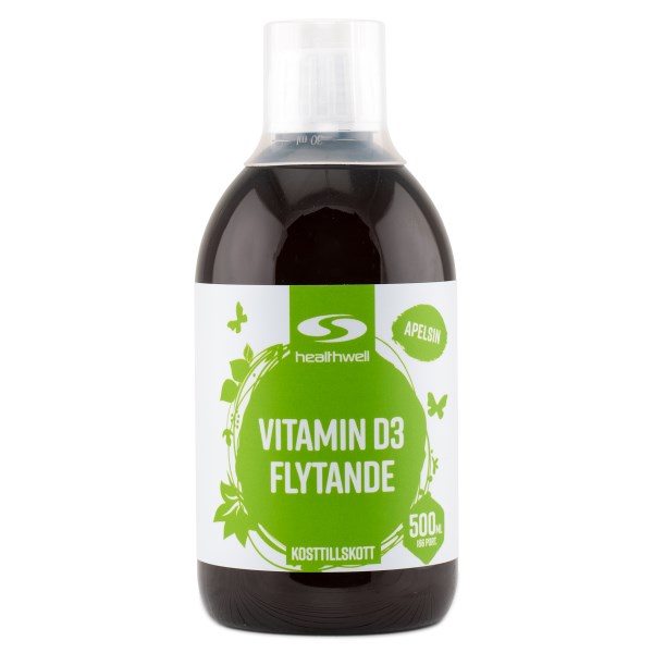 Healthwell Vitamin D3 Flytande, 500 ml