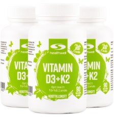 Miniatyrbild Healthwell Vitamin D3+K2, 270 kaps