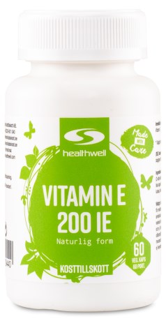 Miniatyrbild Healthwell Vitamin E 200 IE, 60 kaps