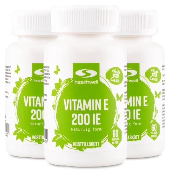 Healthwell Vitamin E 200 IE, 180 kaps
