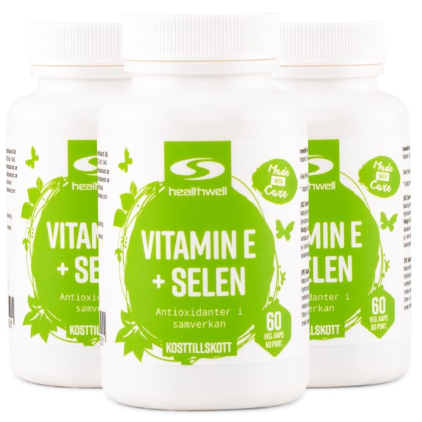 Healthwell Vitamin E+Selen, 180 kaps