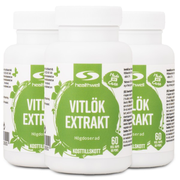 Healthwell Vitlök Extrakt, 180 kaps