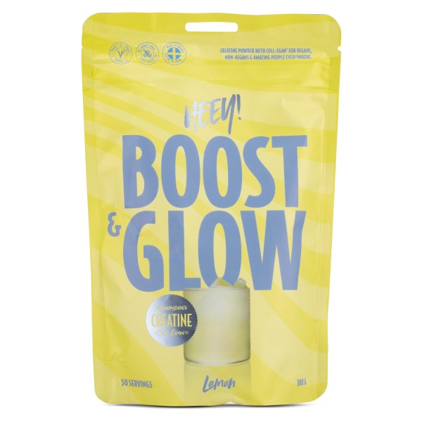 HEEY Boost & Glow, Creatine + Coll-egan, Lemon, 300 g