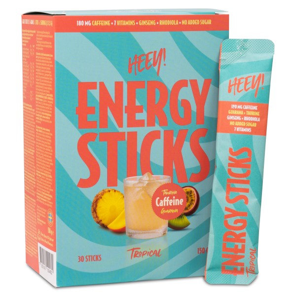 HEEY Energy Sticks Koffein+Guarana, Tropical, 30 sachéer