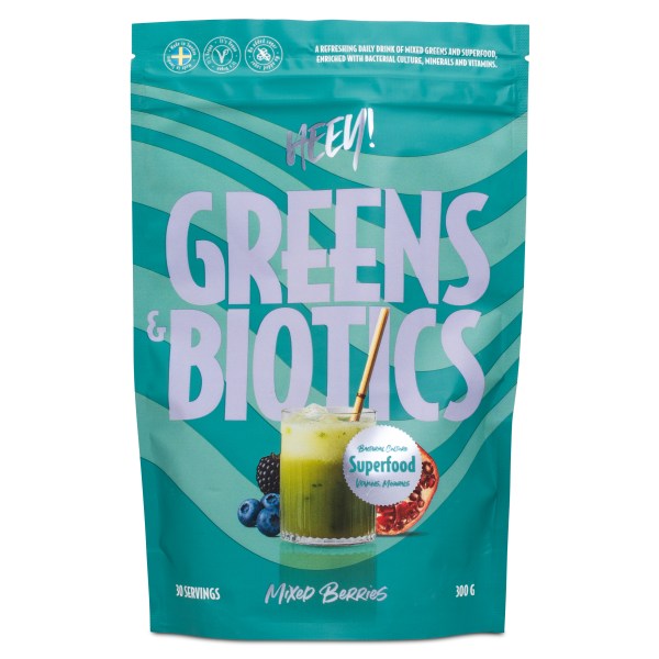 HEEY Greens & Biotics, Superfood + Probiotics, , 300 g