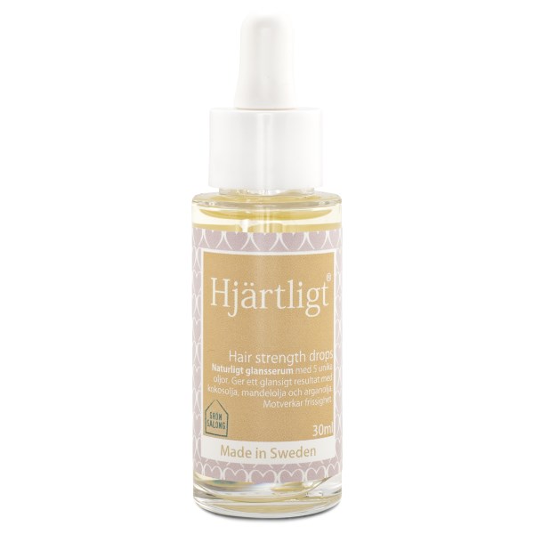 Hjärtligt Hair Strenght Drops Glansdroppar Serum, 30 ml