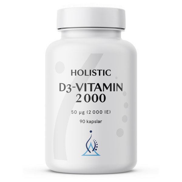 Holistic D3-vitamin 2000 IE, 90 kaps, 2000 IE