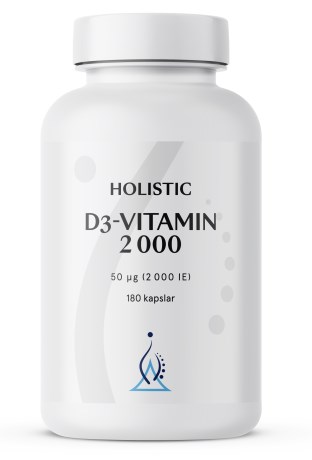 Miniatyrbild Holistic D3-vitamin 2000 IE, 180 kaps, 2000 IE