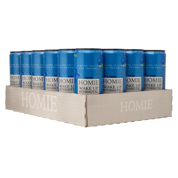 Homie Wake Up Synbiotic, Blueberry, 24-pack