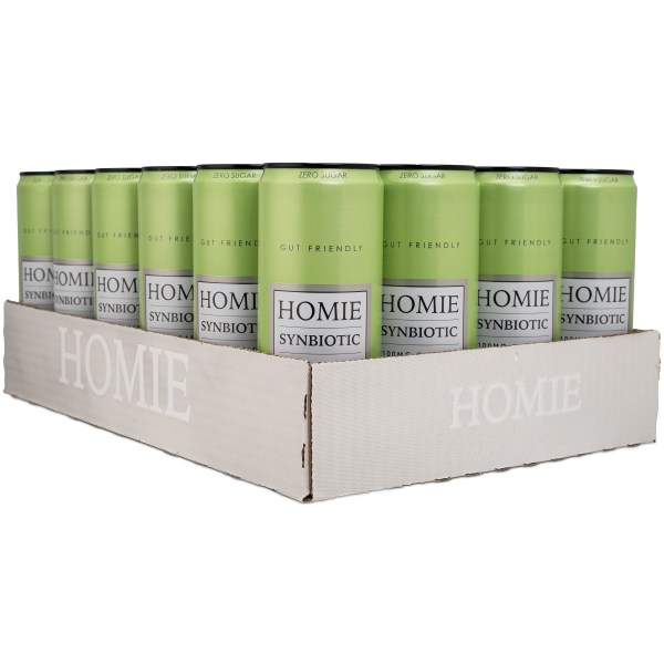 Homie Wake Up Synbiotic, Apple/ Elderflower, 24-pack