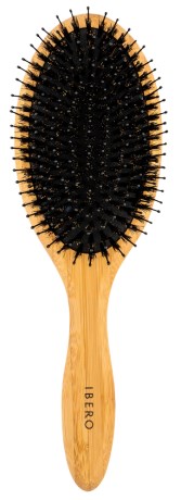 Miniatyrbild Ibero Eco Bambu Stor Hrborste med Vildsvinsborst/Nylonpiggar, 1 st, Natur