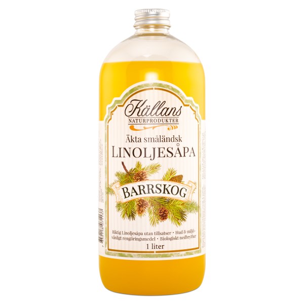 Källans Naturprodukter Linoljesåpa Doft, 1 L, Barrskog