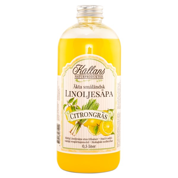 Källans Naturprodukter Linoljesåpa Doft, 500 ml, Citrongräs