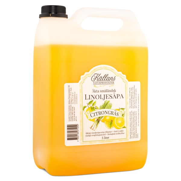 Källans Naturprodukter Linoljesåpa Doft, 5 L, Citrongräs