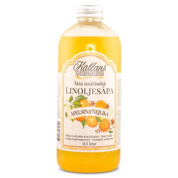 Källans Naturprodukter Linoljesåpa Doft, 500 ml, Apelsin & Nejlika