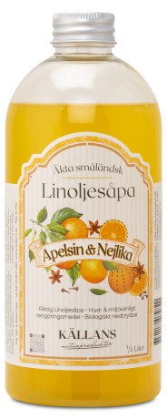 Miniatyrbild Kllans Naturprodukter Linoljespa Doft, 500 ml, Apelsin & Nejlika
