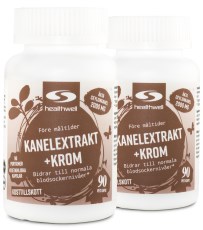 Miniatyrbild Healthwell Kanelextrakt+Krom, 180 kaps