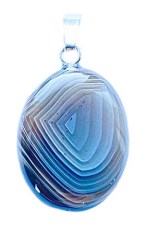 Miniatyrbild Kristallpunkten H�ngsmycke Botswana Agat 925 Silver, 1 st