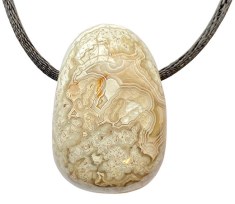 Miniatyrbild Kristallpunkten Hngsmycke Crazy Lace Agat m Snre , 3 cm