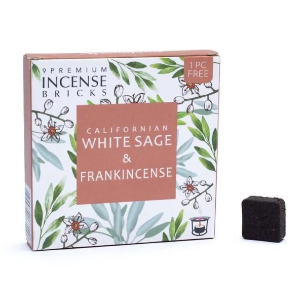 Kristallpunkten Rökelsebrickor, 9 st, Vit Salvia & Frankincense