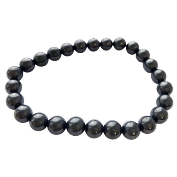 Kristallpunkten Shungit armband Herr, 8 mm