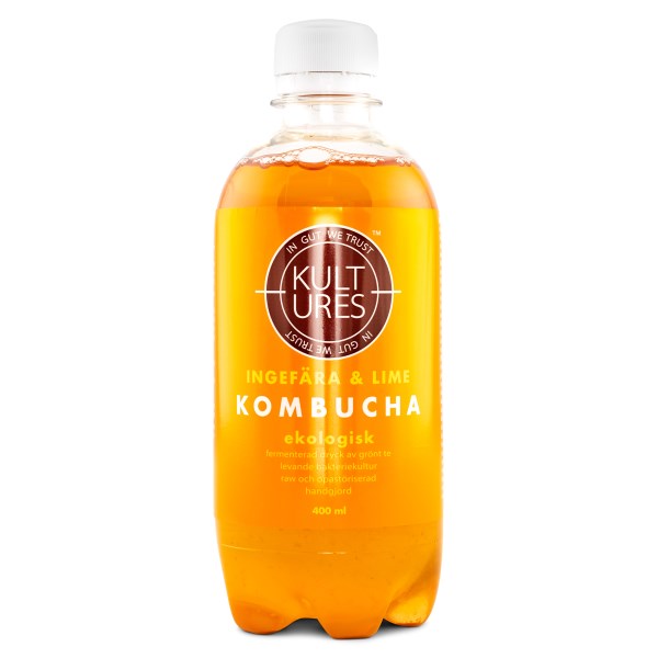 Kultures Kombucha, Ingefära & Lime, 400 ml