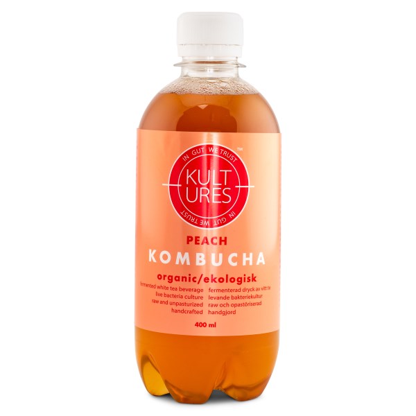 Kultures Kombucha, Persika, 400 ml