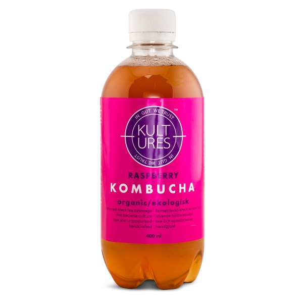 Kultures Kombucha, Hallon, 400 ml