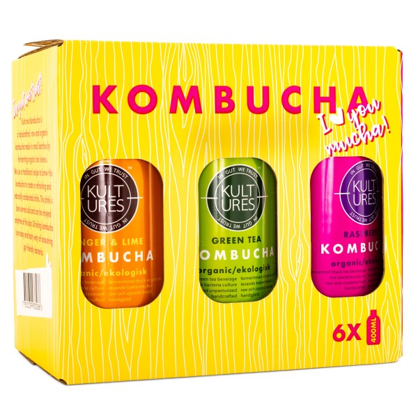 Kultures Kombucha Mixlåda, 6-pack