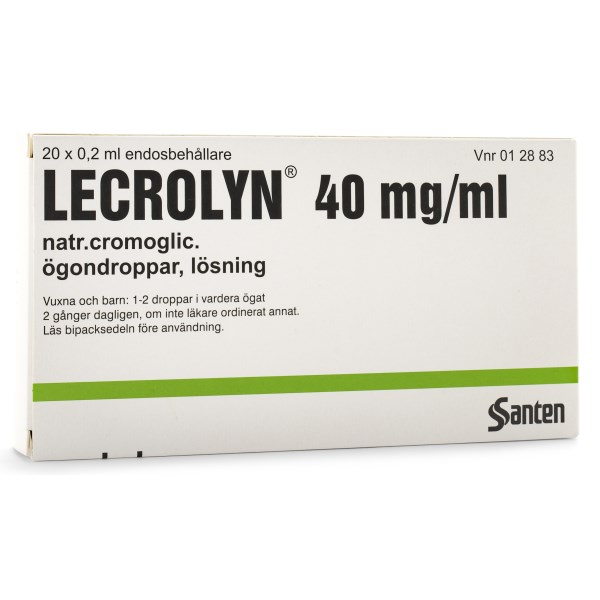 Lecrolyn Ögondroppar 40 mg/ml 20-pack