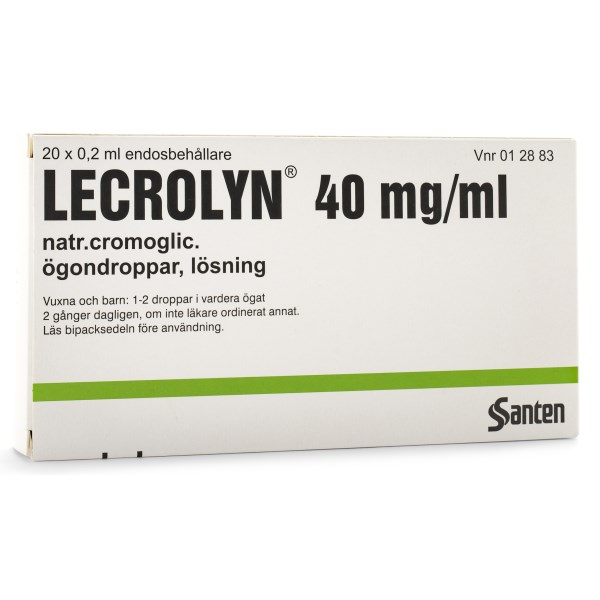 Lecrolyn Ögondroppar 40 mg/ml 20-pack
