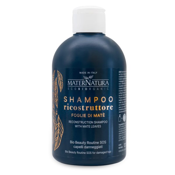 MaterNatura SOS Reconstructing Shampoo with Mate Leaves, 250 ml