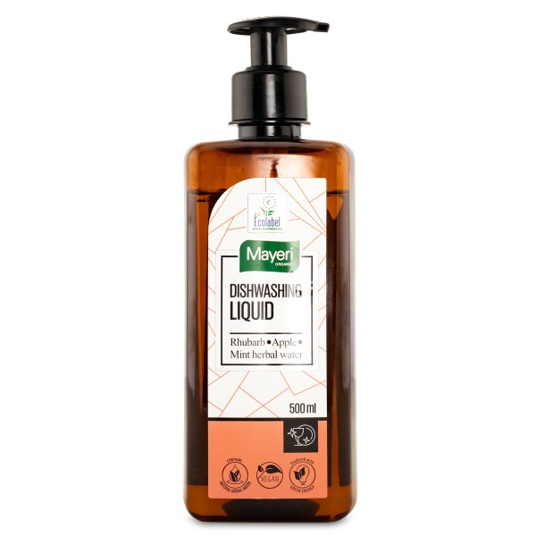 Mayeri Dishwashing Liquid, 500 ml, Rhubarb/Apple/Mint herbal water
