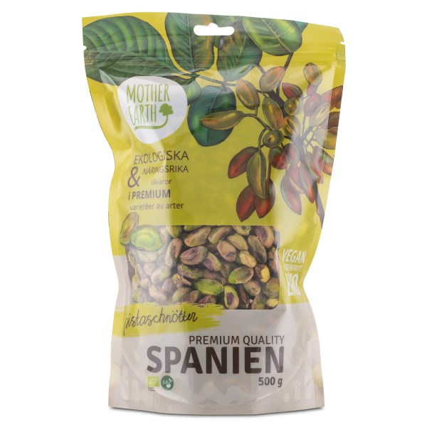 Mother Earth Pistaschnötter Premium Raw & Eko, 500 g