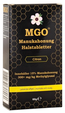 Miniatyrbild MGO Manukahonung Halstabletter 300+, Citron, 60 g