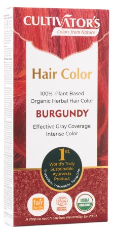 Miniatyrbild Miraz Organic Cultivators Hair Colors, 1 st, Burgundy