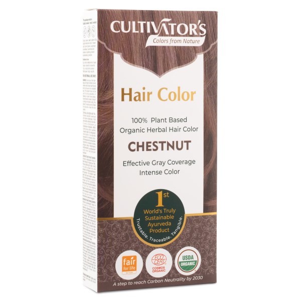 Miraz Organic Cultivators Hair Colors, 1 st, Chestnut